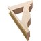 Ekena Millwork 7 1/2-in W x 24-in D x 36-in H Funston Slat Rough Cedar Woodgrain TimberThane Outlooker, Primed Tan OUTUR075X24X36FST24RCPR - alternate 4